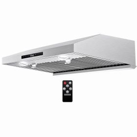 30 inch Under Cabinet Range Hood 3-Speed Touch Panel 800CFM Vent Remote Control - sliver