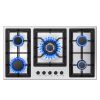 Gas Cooktop 30/36 Inch, 5 Burner Gas Stove Top, Built in Stainless Steel, LPG/NG Convertible Propane Cooktop - 36inch
