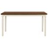 TREXM Classic 6-Piece Dining Set Wooden Table and 4 Chairs with Bench for Kitchen Dining Room (Brown+Cottage White)