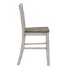 Counter Height Dining 5pc Set Antique White Rustic Style Table Two-Tone Design 4x Chairs Dining Room Furniture