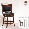 Swivel Bar Stools Set of 2 with 20 Inch Wider Cushioned Seat