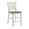 Counter Height Dining 5pc Set Antique White Rustic Style Table Two-Tone Design 4x Chairs Dining Room Furniture