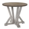 Counter Height Dining 5pc Set Antique White Rustic Style Table Two-Tone Design 4x Chairs Dining Room Furniture