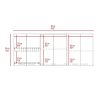 Washington 2-Piece Kitchen Set, Kitchen Island and Wall Cabinet, White and Light Oak