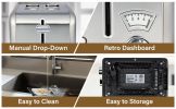 2-Slice Toaster with 1.5 inch Wide Slot, 5 Browning Setting and 3 Function: Bagel, Defrost & Cancel, Retro Stainless-Steel Style