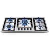 Gas Cooktop 30/36 Inch, 5 Burner Gas Stove Top, Built in Stainless Steel, LPG/NG Convertible Propane Cooktop - 36inch